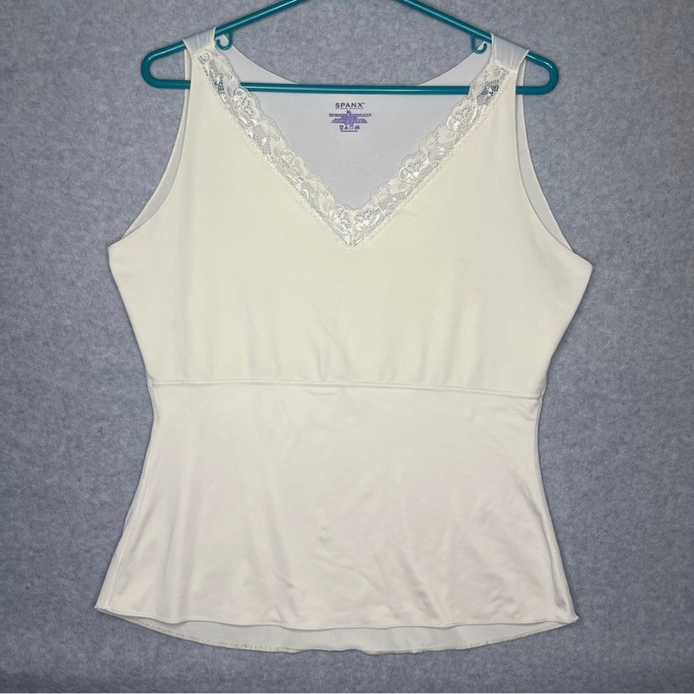 Spanx Cami Lace Trim Camisole XL Extra Large‎ Shapewear Sara Blakely Tank Top